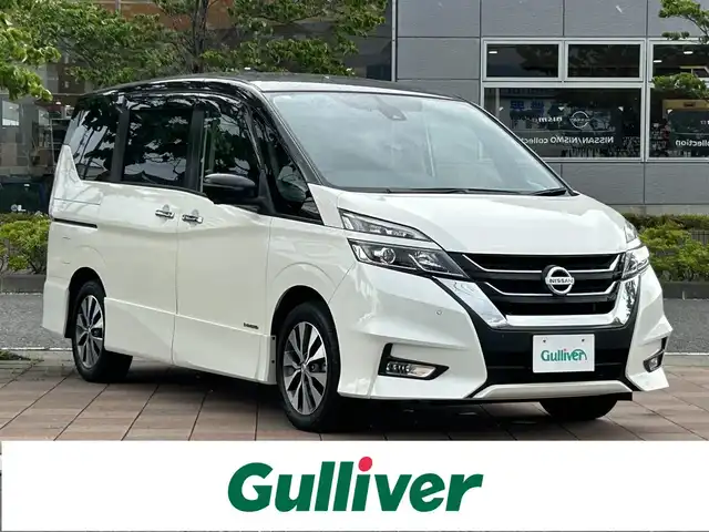 日産 セレナ 福島県 2019(平31)年 2.9万km ブリリアントホワイトパール 2トーン 純正ナビゲーション/型番：MM518D-L/【CD/DVD/SD/USB/BT/TV】/アラウンドビューモニター/フリップダウンモニター/ビルトインETC/ドライブレコーダー/両側電動スライドドア/ハンズフリーオートスライドドア/アイドリングストップ/衝突被害軽減ブレーキ/レーンキープアシスト/クルーズコントロール/ステアリングリモコン/リアドアシェード/シートバックテーブル/社外フロアマット/ドアバイザー