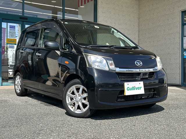 ダイハツ ムーヴ X SA 愛知県 2013(平25)年 3.5万km ブラックマイカメタリック ワンオーナー/社外7インチメモリナビ/(Bluetooth/フルセグTV/DVD)/スマートセーフティー/(衝突軽減/誤発進抑制機能/先行車発進告知)/スマートキー/(スペアキー×1)/純正フロアマット/純正ドアバイザー/オートライト/取説/保証書