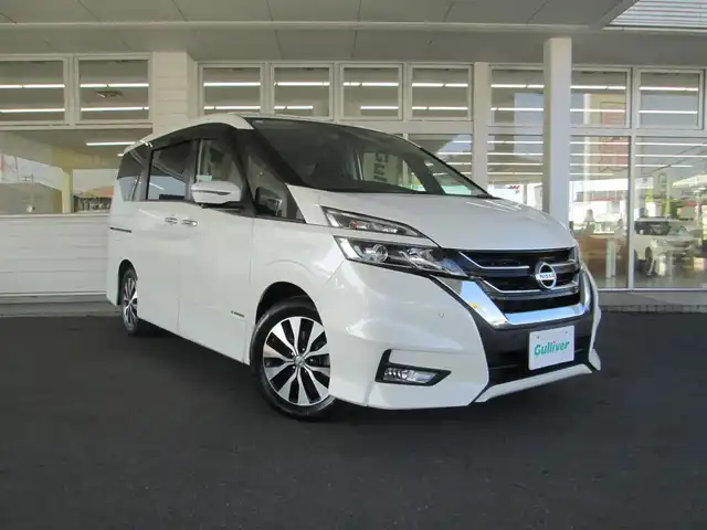 日産 セレナ ハイウェイスターVセレクションⅡ 千葉県 2019(平31)年 5.8万km ブリリアントホワイトパール ワンオーナー/純正9型SDナビ、フルセグTV/アラウンドビューモニター/純正オーディオ【BD/DVD/CD/BT/SD/USB】/両側パワースライドドア/ハンズフリーオートスライドドア/プロパイロット/エマージェンシーブレーキ/LEDヘッドライト&ハロゲンフォグ/レーダークルーズコントロール/LDP（車線逸脱防止支援システム）/オートブレーキホールド/デジタルインナーミラー/インテリジェントパーキングアシスト/前後コーナーセンサー/純正前方ドライブレコーダー/ビルトインETC/スペアキー/取扱説明書/新車時保証書