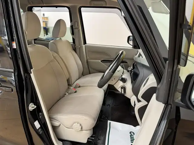 日産 デイズ ルークス X Vセレ +SeftyⅡ 群馬県 2014(平26)年 6.4万km ブラック 純正7型ナビ/　フルセグ/BT/CD/DVD/SD/USB/AUX/エマージェンシーブレーキ/アラウンドビューモニター/片側パワースライドドア/アイドリングストップ/横滑り防止/純正フロアマット/プッシュスタート/スマートキー/ETC