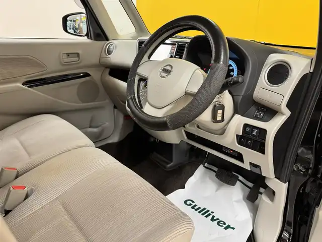 日産 デイズ ルークス X Vセレ +SeftyⅡ 群馬県 2014(平26)年 6.4万km ブラック 純正7型ナビ/　フルセグ/BT/CD/DVD/SD/USB/AUX/エマージェンシーブレーキ/アラウンドビューモニター/片側パワースライドドア/アイドリングストップ/横滑り防止/純正フロアマット/プッシュスタート/スマートキー/ETC