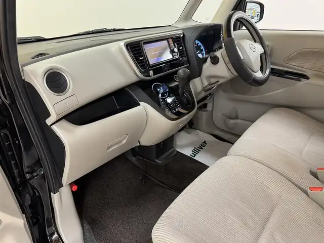 日産 デイズ ルークス X Vセレ +SeftyⅡ 群馬県 2014(平26)年 6.4万km ブラック 純正7型ナビ/　フルセグ/BT/CD/DVD/SD/USB/AUX/エマージェンシーブレーキ/アラウンドビューモニター/片側パワースライドドア/アイドリングストップ/横滑り防止/純正フロアマット/プッシュスタート/スマートキー/ETC