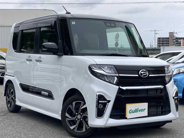 ダイハツ タント カスタム X セレクション 兵庫県 2020(令2)年 1.8万km ブラックマイカメタリック/シャイニングホワイトパール 純正メモリナビ/Bluetooth/フルセグTV/AM/FM/DVD/USB/バックカメラ/両側電動スライドドア/ETC/純正ドライブレコーダー（CRN-H70N）/シートヒーター/オートライト/運転席ロングスライド/スマートアシスト/ステアリングアシスト/標識認識/先行車発進お知らせ/コーナーセンサー/ドアバイザー/LED/フォグランプ