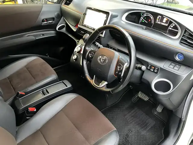 トヨタ シエンタ ハイブリッド G クエロ 山口県 2019(令1)年 7.5万km ホワイトパールクリスタルシャイン モデリスタアンダーエアロ/純正9型メモリーナビ＆フルセグTV/パノラミックビューカメラ/純正フロアマット/純正ドアバイザー/社外15インチアルミ/両側パワースライドドア/クルーズコントロール/オートライト/オートハイビーム/ステアリングヒーター/フロントシートヒーター/ビルトインETC2.0