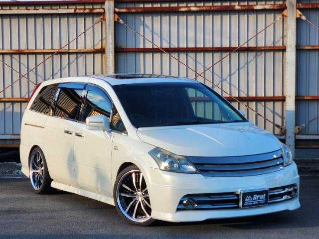 日産 プレサージュ ライダーアルファⅡ 岩手県 2006(平18)年 16.2万km ホワイトパール ローダウン　/純正ナビ　Ｂｌｕｅｔｏｏｔｈ／ＣＤ　/バックカメラ　/サンルーフ　/後列用モニター　/片側パワースライドドア　/社外エンジンスターター