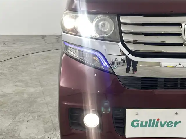 ホンダ Ｎ ＢＯＸ カスタム G Lパッケージ 福島県 2013(平25)年 6.2万km プレミアムディープロッソパール 衝突被害軽減システム/純正ナビ/【AM/FM/DVD/CD/Bluetooth/ワンセグ】/型番:VXM-128VS/バックカメラ　/ＥＴＣ　/パワースライドドア　/プッシュスタート　/・スマートキー/ＬＥＤヘッドライト　/・フォグランプ　/片側パワースライドドア/ステアリングスイッチ/・革巻きステアリング/・チルトステアリング/チップアップシート/LEDライト/・オートライト　/・フォグライト/ウィンカーミラー/純正フロアマット/アイドリングストップ