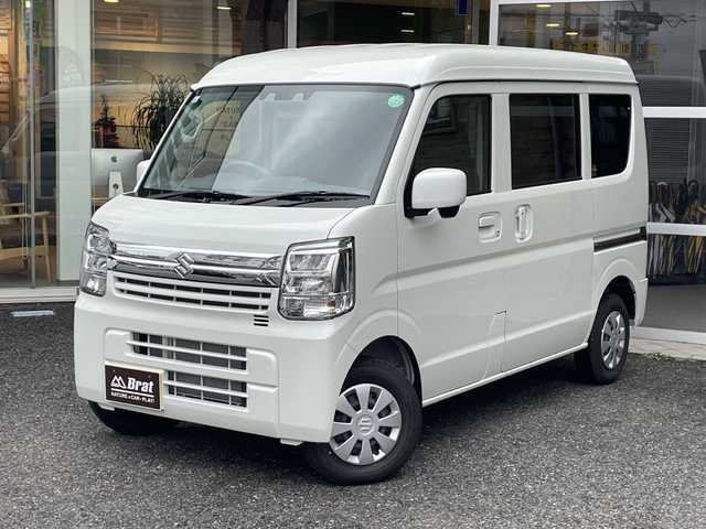 スズキ エブリイ JOINターボ 福島県 2024(令6)年 0.1千km パールホワイト 4WD（切替）/衝突被害軽減ブレーキ/LEDヘッドライト/オートライト/オートマチックハイビーム/両側パワースライドドア/横滑り防止装置/コーナーセンサー/アイドリングストップ/シートヒーター