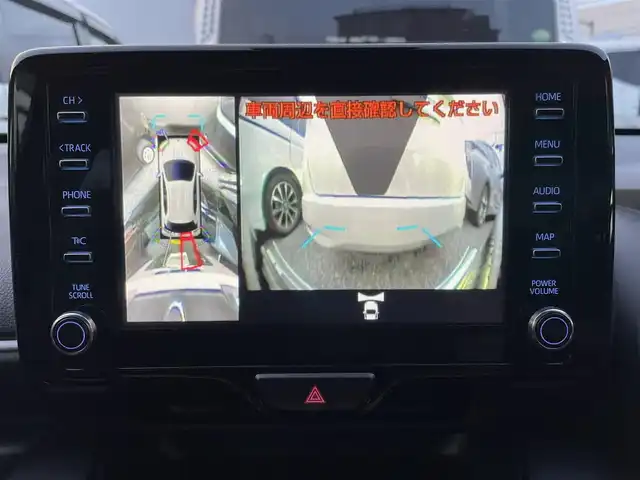 トヨタ ヤリス ハイブリッド Z 熊本県 2022(令4)年 4.4万km ブラック ワンオーナー/純正ディスプレイオーディオ/【Bluetooth/USB】/全方位カメラ/バックカメラ/衝突被害軽減システム/レーダークルーズコントロール/レーンキープアシスト/車両接近通報装置/コーナーセンサー/前席シートヒーター/オートLEDライト/オートマチックハイビーム/ビルトインETC/横滑り防止装置/盗難防止装置/純正フロアマット/ダブル＋サイドエアバック/プッシュスタート/スマートキー/取扱説明書/保証書