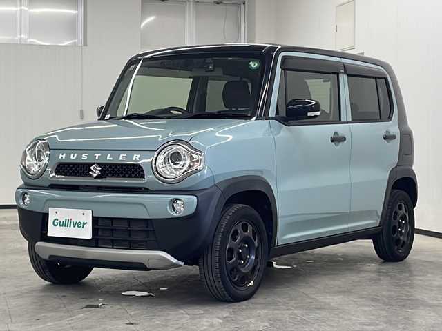 スズキ ハスラー タフワイルド 長崎県 2019(令1)年 6.6万km オフブルーメタリック/ブラック 2トーン ワンオーナー/純正メモリナビ/（Bluetooth/フルセグ/CD/DVD）/ETC/バックカメラ/前後ドライブレコーダー/シートヒーター/デュアルカメラブレーキサポート/誤発進抑制機能/車線逸脱警報機能/盗難防止装置/ドアバイザー/オートライト/ウィンカーミラー/プッシュスタート/スマートキー/スペアキー１本/HIDヘッドライト/純正フロアマット/保証書/取扱説明書