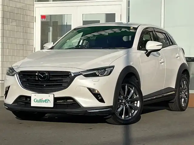 マツダ ＣＸ－３ XD エクスクルーシブモッズ 道央・札幌 2018(平30)年 4.8万km スノーフレイクホワイトパールマイカ 純正ナビ/・フルセグテレビ/・BT/・CD/DVD/・USB/・AUX/・ラジオ/前席シートヒーター/ステアリングヒーター/ステアリングスイッチ/オートライト/電動格納ミラー/アラウンドビューモニター/ヘッドアップディスプレイ/車線逸脱警報装置/横滑り防止装置/アイドリングストップ/コーナーセンサー