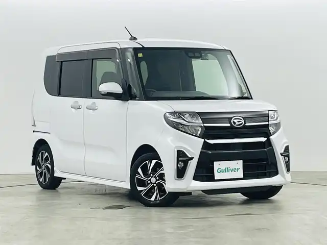 ダイハツ タント カスタム X セレクション 福島県 2020(令2)年 8万km シャイニングホワイトパール スマートアシスト/・衝突警報機能/衝突回避支援ブレーキ機能/・誤発進抑制制御機能（前方・後方）/・車線逸脱警報機能/・オートハイビーム/・先行車発進お知らせ機能/社外ドライブレコーダー/純正9インチナビ/・型番：NSZN-Y70DS/・フルセグ/CD/DVD/SD/BT/FM/AM/HDMI/・バックカメラ/・ビルトインETC/ステアリングスイッチ/LEDヘッドライト/・LEDフォグランプ/・オートライト/ハーフレザーシート/・D席ロングスライドシート/・前席シートヒーター/純正フロアマット/ドアバイザー/スマートキー/・プッシュスタート
