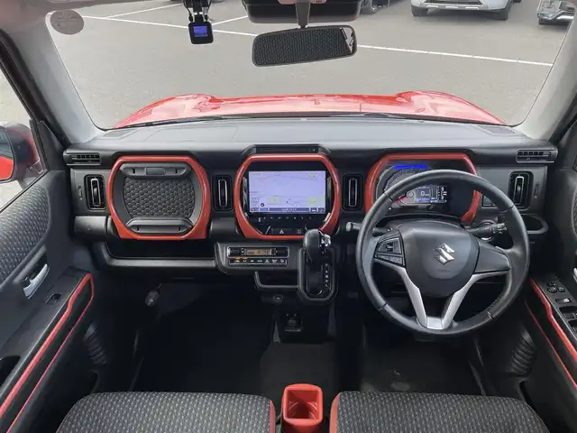 スズキ ハスラー HYBRID X 東京都 2020(令2)年 7.4万km バーミリオンオレンジ/ガンメタリック2トーン 純正8型ナビ（フルセグ/Bluetooth/CD/USB/iPod/AM/FM）/全方位モニター/デュアルカメラブレーキ/コーナーセンサー/前席シートヒーター/前後ドライブレコーダー/ETC/プッシュスタート/電動格納式ウィンカーミラー