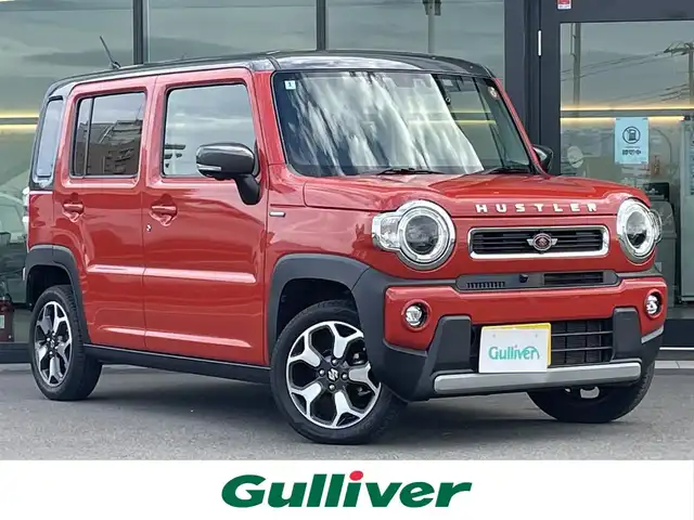 スズキ ハスラー HYBRID X 東京都 2020(令2)年 7.4万km バーミリオンオレンジ/ガンメタリック2トーン 純正8型ナビ（フルセグ/Bluetooth/CD/USB/iPod/AM/FM）/全方位モニター/デュアルカメラブレーキ/コーナーセンサー/前席シートヒーター/前後ドライブレコーダー/ETC/プッシュスタート/電動格納式ウィンカーミラー