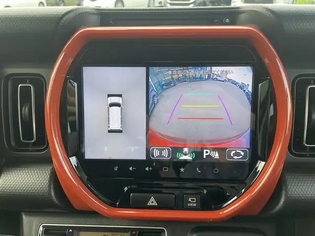 スズキ ハスラー HYBRID X 東京都 2020(令2)年 7.4万km バーミリオンオレンジ/ガンメタリック2トーン 純正8型ナビ（フルセグ/Bluetooth/CD/USB/iPod/AM/FM）/全方位モニター/デュアルカメラブレーキ/コーナーセンサー/前席シートヒーター/前後ドライブレコーダー/ETC/プッシュスタート/電動格納式ウィンカーミラー