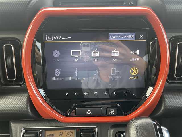 スズキ ハスラー HYBRID X 東京都 2020(令2)年 7.4万km バーミリオンオレンジ/ガンメタリック2トーン 純正8型ナビ（フルセグ/Bluetooth/CD/USB/iPod/AM/FM）/全方位モニター/デュアルカメラブレーキ/コーナーセンサー/前席シートヒーター/前後ドライブレコーダー/ETC/プッシュスタート/電動格納式ウィンカーミラー
