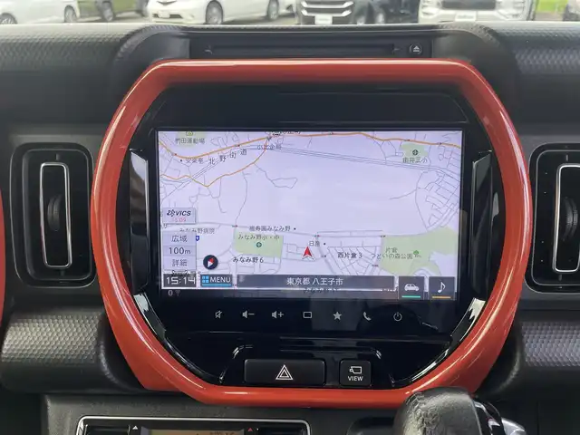 スズキ ハスラー HYBRID X 東京都 2020(令2)年 7.4万km バーミリオンオレンジ/ガンメタリック2トーン 純正8型ナビ（フルセグ/Bluetooth/CD/USB/iPod/AM/FM）/全方位モニター/デュアルカメラブレーキ/コーナーセンサー/前席シートヒーター/前後ドライブレコーダー/ETC/プッシュスタート/電動格納式ウィンカーミラー
