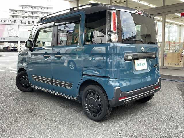 スズキ スペーシア ギア HYBRID XZ 大阪府 2021(令3)年 7万km デニムブルー ガンメタリック 2トーン 社外ナビ/ワンセグTV/Bluetoothオーディーオ/バックカメラ/両側パワースライドドア/衝突軽減システム/レーンアシスト/レーダークルーズコントロール/横滑り防止装置/スマートキー/プッシュスタート/ビルトインETC/フロントシートヒーター/スペアキー