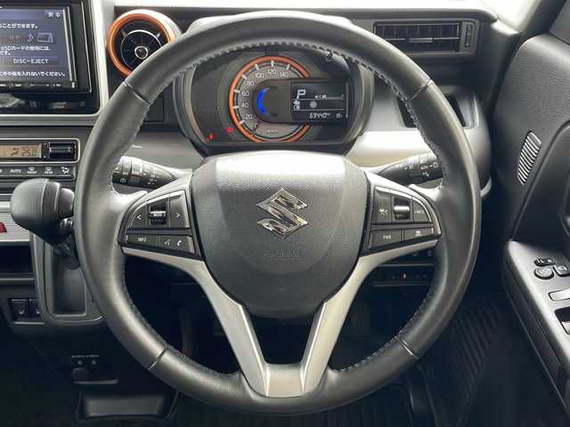 スズキ スペーシア ギア HYBRID XZ 大阪府 2021(令3)年 7万km デニムブルー ガンメタリック 2トーン 社外ナビ/ワンセグTV/Bluetoothオーディーオ/バックカメラ/両側パワースライドドア/衝突軽減システム/レーンアシスト/レーダークルーズコントロール/横滑り防止装置/スマートキー/プッシュスタート/ビルトインETC/フロントシートヒーター/スペアキー