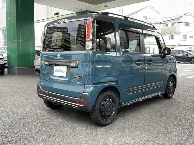 スズキ スペーシア ギア HYBRID XZ 大阪府 2021(令3)年 7万km デニムブルー ガンメタリック 2トーン 社外ナビ/ワンセグTV/Bluetoothオーディーオ/バックカメラ/両側パワースライドドア/衝突軽減システム/レーンアシスト/レーダークルーズコントロール/横滑り防止装置/スマートキー/プッシュスタート/ビルトインETC/フロントシートヒーター/スペアキー