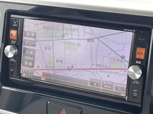 日産 デイズ ルークス X 福岡県 2014(平26)年 5.1万km ブラック 純正ナビ（ＭＰ３１４Ｄ－Ｗ）/フルセグTV/CD/DVD/BT/SD/AUX/アラウンドビューモニター/パワースライドドア/アイドリングストップ/スマートキー/プッシュスタート/ＥＴＣ/前後ドラレコ/オートエアコン/電動格納ミラー/ヘッドライトレベライザー/シートバックテーブル/ロールサンシェード/ベンチシート/ドアバイザー