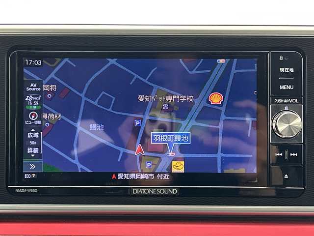 ダイハツ キャスト スポーツ SAⅡ 愛知県 2015(平27)年 3.6万km ブラックマイカメタリック 純正ナビ/・Ｂｌｕｅｔｏｏｔｈ/・ＤＶＤ/・SD音楽録音/バックカメラ/運転席シートヒーター/前方ドラレコ/ＥＴＣ/衝突軽減/レーンキープアシスト/オートハイビーム/ＭＯＭＯステアリング/フォグランプ