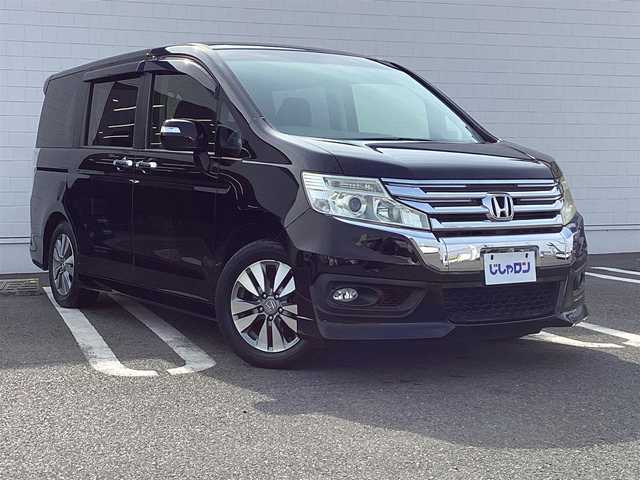 ホンダ ステップワゴン スパーダ Z 大阪府 2014(平26)年 9.5万km プレミアムスパークルブラックパール (株)IDOMが運営する【じしゃロン熊本店】の自社ローン専用車両になります。こちらは現金またはオートローンご利用時の価格です。自社ローンご希望の方は別途その旨お申付け下さい　/純正ナビ/バックカメラ/フルセグテレビ/DVD/CD/Bluetooth接続/ビルトインETC/両側パワースライドドア/クルーズコントロール/HIDヘッドライト/オートライト/純正アルミホイール/スマートキー/スペアキー