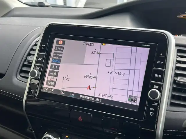 日産 セレナ ハイウェイスター プロパイロットED 静岡県 2017(平29)年 8万km マルーンレッド 2トーン エマージェンシーブレーキ/日産オリジナル9型ナビ（MM516D-L）/   CD DVD SD Blu-ray Bluetooth/フルセグTV/フリップダウンモニター/前方ドライブレコーダー/ETC2.0/バックモニター/プロパイロット/両側パワースライドドア/電動パーキングブレーキ/オートブレーキホールド/車線逸脱警報機能/LEDオートヘッドライト/フロントフォグランプ/リアロールサンシェード/純正16インチアルミホイール/純正フロアマット/インテリジェントキー×2本