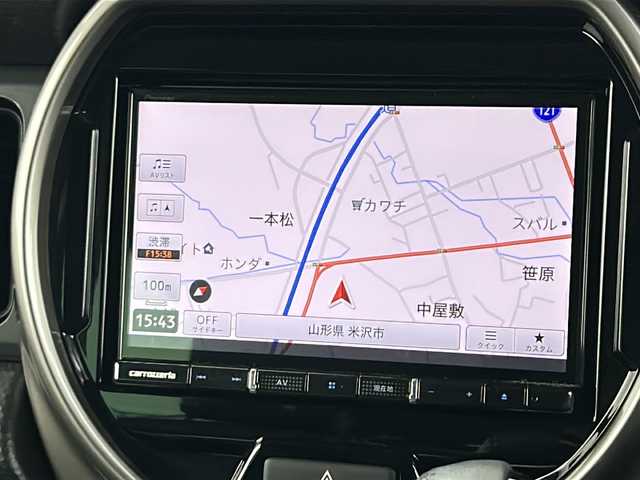 スズキ ハスラー Jスタイル Ⅱ 山形県 2024(令6)年 0.5万km フェニックスレッドパール/ソフトベージュメタリック ４WD/衝突被害軽減システム/スズキセーフティーサポート装着車/ルーフレール/社外メモリーナビ/（Bluetooth/CD/DVD/フルセグ)/バックカメラ/前席シートヒーター/クルーズコントロール/ステアリングスイッチ/レーンキープアシスト/オートLEDヘッドライト/コーナセンサー/フォグランプ/純正AW/スマートキー/スペアキー/保証書/取扱説明書