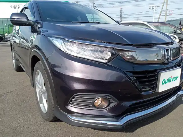 ホンダ ヴェゼル ハイブリッド X ホンダセンシング 福井県 2018(平30)年 7.7万km ルーセブラックM ワンオーナー車/純正17インチAW/４WD/パドルシフト/LEDヘッドライト/Fフォグ/バックカメラ/アダプティブクルーズコントロール/前方ドライブレコーダー/シートヒーター/純正7インチメモリナビ/フルセグテレビ/衝突被害軽減システム/ETC/アイドリングストップ/レーンキープアシスト/横滑り防止装置/盗難防止装置/ダブル＋サイドエアバッグ/カーテンエアバッグ/純正フロアマット/スマートキー