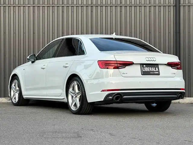 アウディ Ａ４ 2.0TFSIスポーツ S ライン PKG 福島県 2016(平28)年 3.9万km グレイシアホワイトメタリック 純正ナビ(CD/DVD/BT/SD/AUX)/フルセグTV/アクティブレーンアシスト/クルーズコントロール/ETC/オートホールド/ステアリングスイッチ/パドルシフト/前方ドライブレコーダー/パワーシート/シートヒーター/バーチャルコクピット/純正18AW/純正フロアマット/取扱説明書/保証書/スペアキー