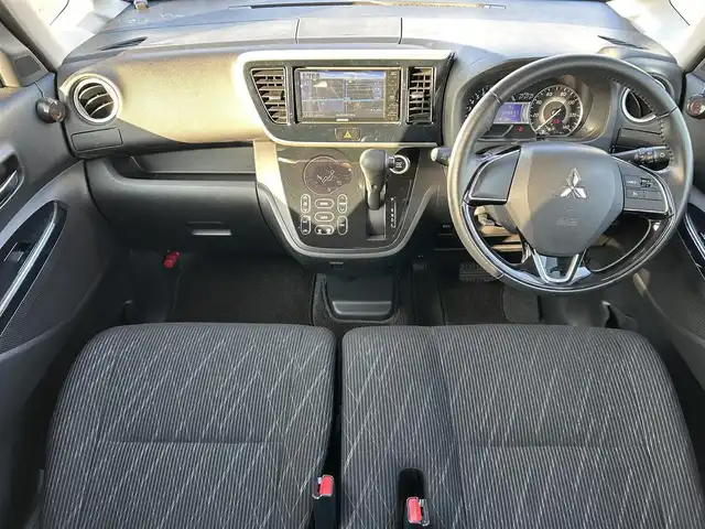 三菱 ｅＫスペース カスタムT e－アシスト 岡山県 2017(平29)年 4.6万km チタニウムグレーメタリック 登録時走行距離45873km/社外ナビ/フルセグTV(AM/FM/CD/DVD/Bluetooth)/バックカメラ/両側パワースライドドア/ETC/ドライブレコーダー/衝突被害軽減システム/クルーズコントロール/アイドリングストップ/横滑り防止装置/電動格納ミラー/スマートキー/プッシュスタート/純正フロアマット/15インチ純正AW