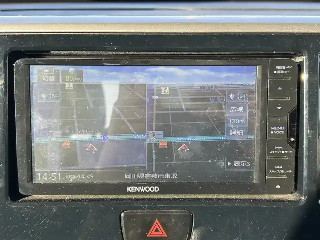 三菱 ｅＫスペース カスタムT e－アシスト 岡山県 2017(平29)年 4.6万km チタニウムグレーメタリック 登録時走行距離45873km/社外ナビ/フルセグTV(AM/FM/CD/DVD/Bluetooth)/バックカメラ/両側パワースライドドア/ETC/ドライブレコーダー/衝突被害軽減システム/クルーズコントロール/アイドリングストップ/横滑り防止装置/電動格納ミラー/スマートキー/プッシュスタート/純正フロアマット/15インチ純正AW