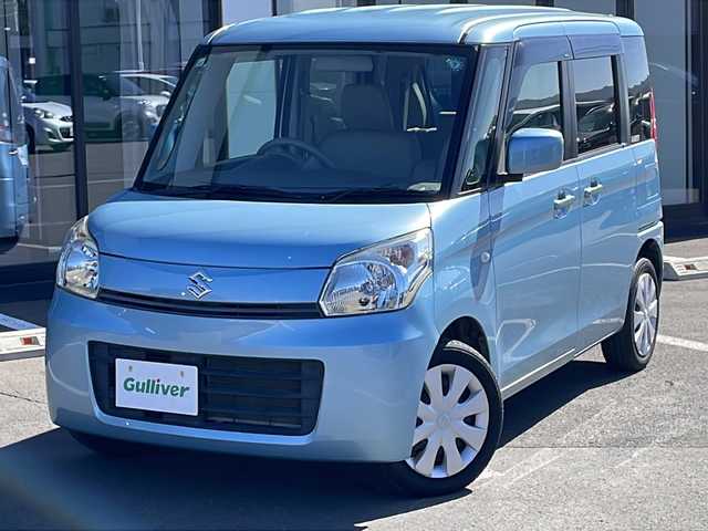 スズキ スペーシア X 道東・釧路十勝 2013(平25)年 10.9万km フィズブルーパールメタリック ・４WD/・社外SDメモリナビ/（CD・DVD・AM・FM・フルセグ・BT）/・バックカメラ/・スマートキー/・プッシュスタート/・両側パワースライドドア/・アイドリングストップ/・ドアバイザー/・フロアマット/・ヘッドライトレベライザー