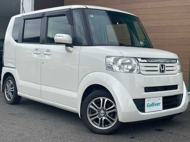ホンダ Ｎ ＢＯＸ G Lパッケージ 静岡県 2014(平26)年 10.8万km プレミアムホワイトパール ワンオーナー/純正メモリナビ/AM/FM/CD/DVD/BT/フルセグ/バックカメラ/左側パワースライドドア/純正フロアマット/プッシュスタート/スマートキー/ETC/オートライト/キセノンライト