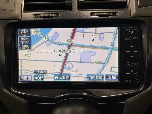 トヨタ ヴィッツ RS 福島県 2008(平20)年 9.4万km ホワイト 純正HDDナビ/CD/DVD/BT/SD/フルセグTV/社外車高調ローダウン/パドルシフト/キセノンライト/フォグライト/プッシュスタート/ドアバイザー/フロアマット