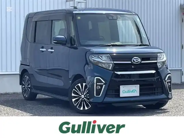 ダイハツ タント カスタム RS セレクション 熊本県 2020(令2)年 9.8万km レーザーブルークリスタルシャイン ワンオーナー/純正ナビ/・AM/FM/CD/DVD/SD/iPod/BT/・フルセグTV/バックカメラ/スマートアシスト３/・衝突警報機能/・衝突回避支援ブレーキ機能/・車線逸脱警報機能/・誤発進抑制機能（前方・後方）/・先行車発進お知らせ機能/クリアランスソナー/前後コーナーセンサー/360°ドライブレコーダー/ビルトインETC/アダプティブクルーズコントロール/革巻きステアリング/・ステアリングリモコン/ハーフレザーシート/・D/N席シートヒーター/オートライト/・フォグランプ/・LEDライト/電動格納ミラー/・ウィンカーミラー/両側電動ドア/純正フロアマット/純正ドアバイザー/スマートキー/・スペアキー