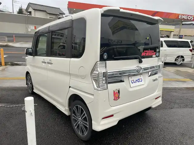 ダイハツ タント カスタム RS トップED SAⅡ 神奈川県 2015(平27)年 8.6万km パール (株)IDOMが運営する【じしゃロンOO店】の自社ローン専用車両になりますこちらは現金またはオートローンご利用時の価格です。自社ローンご希望の方は別途その旨お申付け下さい/両側パワースライド/スマートキー/ハーフレザーシート/スマートアシスト/オートライト/ＬＥＤライト/16インチＡＷ/取扱説明書