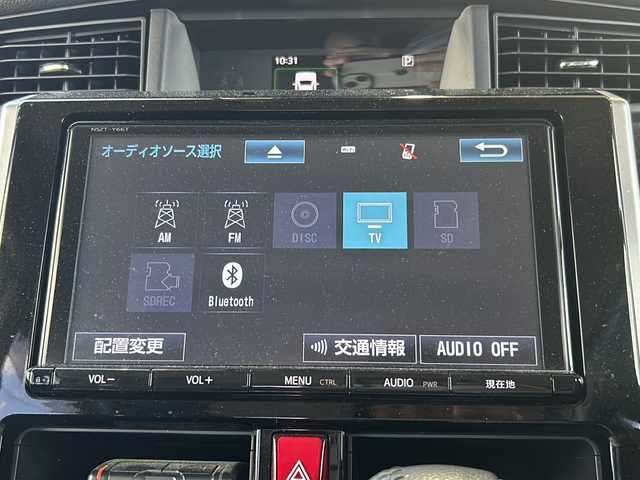 トヨタ タンク カスタムG S 静岡県 2018(平30)年 6.8万km パールホワイトⅢ 純正９インチナビ/バックカメラ/フルセグTV/BT/DVD/クルーズコントロール/両側パワースライドドア/純正LEDヘッドライト/ETC/ドライブレコーダー/アイドリングストップ/スマートキー/プッシュスタートエンジン/横滑り防止装置/オートライト
