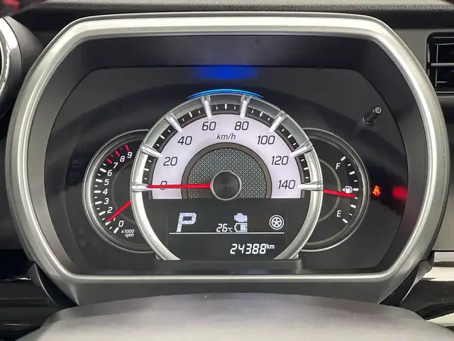 スズキ スペーシア カスタム HYBRID XS 栃木県 2020(令2)年 2.5万km ブルーイッシュブラックパール3 デュアルセンサーブレーキサポート/コーナーセンサー/両側パワースライドドア/ハーフレザーシート/運転席シートヒーター/禁煙車/後席サンシェード/オートライト/LEDヘッドライト/横滑り防止装置/スマートキー/プッシュスタート/アイドリングストップ/純正15インチアルミホイール/サーキュレーター/ステアリングスイッチ/純正フロアマット