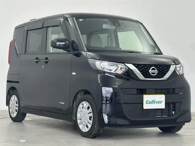 日産 ルークス S 愛知県 2022(令4)年 0.5万km ブラック 社外８インチナビ（KENWOOD）　/（フルセグ／ＢＴ／ＣＤ／ＤＶＤ）　/バックモニター　/衝突軽減システム　/コーナーセンサー　/オートライト　/電動格納ミラー　/ドライブレコーダー　/純正ホイールキャップ