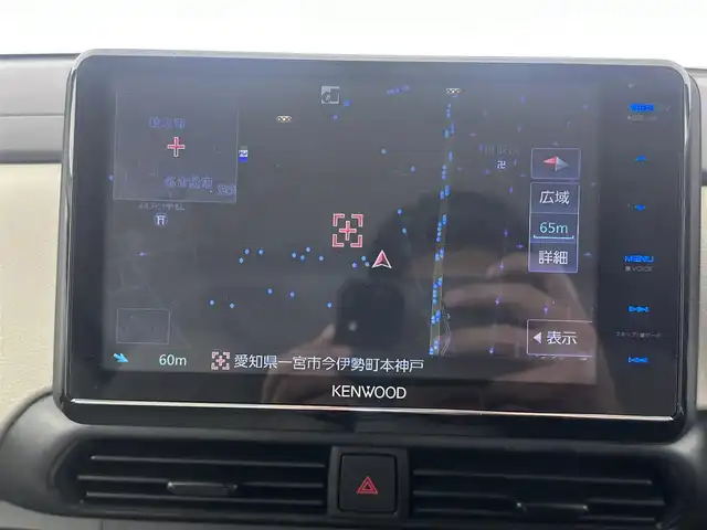 日産 ルークス S 愛知県 2022(令4)年 0.5万km ブラック 社外８インチナビ（KENWOOD）　/（フルセグ／ＢＴ／ＣＤ／ＤＶＤ）　/バックモニター　/衝突軽減システム　/コーナーセンサー　/オートライト　/電動格納ミラー　/ドライブレコーダー　/純正ホイールキャップ