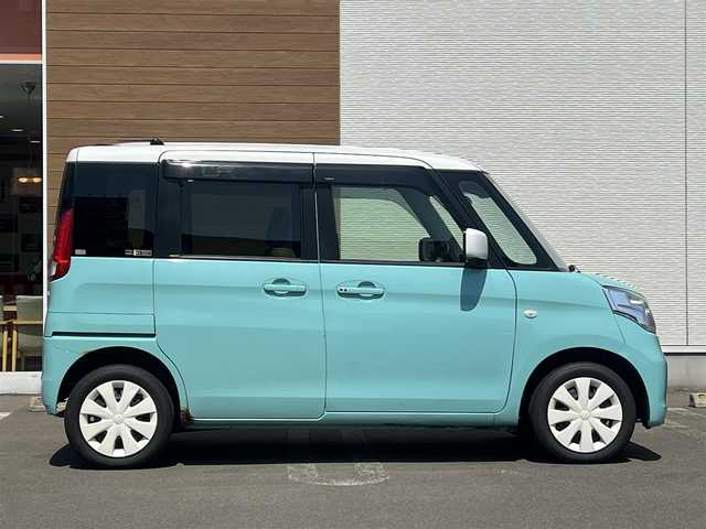 スズキ スペーシア X 秋田県 2015(平27)年 12.3万km フレンチミントパールメタリック 純正ナビ/衝突軽減システム/４WD/片側パワスラ/フルセグ/バックカメラ/スマートキー/プッシュスタート/アイドリングストップ/レーンキープアシスト/ETC/社外フロアマット/純正ドアバイザー/オートエアコン/パワーステアリング/パワーウィンドウ/横滑り防止/盗難防止装置/レベライザー/電動格納ミラー/保証書/取扱説明書/記録簿