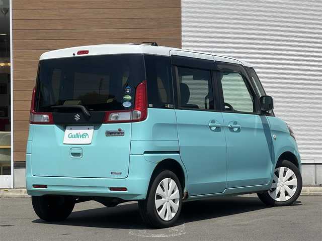 スズキ スペーシア X 秋田県 2015(平27)年 12.3万km フレンチミントパールメタリック 純正ナビ/衝突軽減システム/４WD/片側パワスラ/フルセグ/バックカメラ/スマートキー/プッシュスタート/アイドリングストップ/レーンキープアシスト/ETC/社外フロアマット/純正ドアバイザー/オートエアコン/パワーステアリング/パワーウィンドウ/横滑り防止/盗難防止装置/レベライザー/電動格納ミラー/保証書/取扱説明書/記録簿