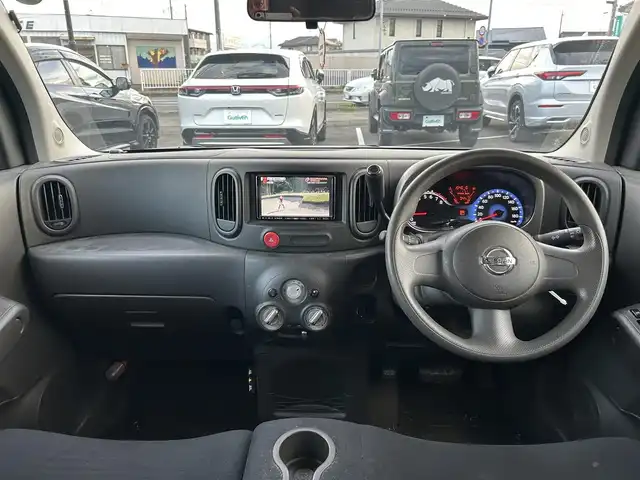 日産 キューブ 15X 茨城県 2010(平22)年 15.4万km 白 社外ナビ/ワンセグTV/キーレスエントリー/純正フロアマット/ベンチシート/社外アルミホイール