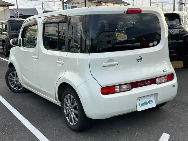 日産 キューブ 15X 茨城県 2010(平22)年 15.4万km 白 社外ナビ/ワンセグTV/キーレスエントリー/純正フロアマット/ベンチシート/社外アルミホイール