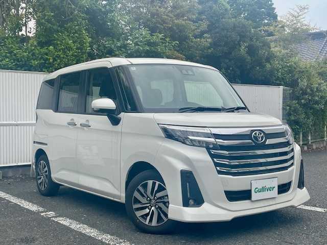 トヨタ ルーミー カスタムG 茨城県 2024(令6)年 0.1万km パールホワイトⅢ ワンオーナー/スマートアシスト/【衝突警報機能・衝突回避支援ブレーキ機能・車線逸脱警報・ブレーキ制御付誤発進抑制機能・ふらつき警報】/純正ナビ/【AM/FM/CD/DVD/BT/フルセグ】/パノラミックビューモニター/両側パワースライドドア/（両側ウェルカムパワースライドドア）/アダプティブクルーズコントロール/ETC2.0/前後録画ドライブレコーダー/コーナーセンサー/前席シートヒーター/オートライト/LEDヘッドライト/フォグランプ/プッシュスタート/スマートスペアキー×１/新車保証書/取扱説明書