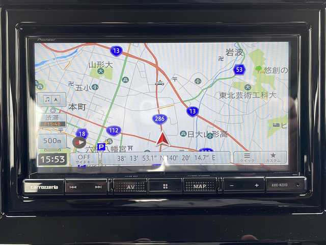 スズキ ソリオ HV MX 山形県 2023(令5)年 2.8万km ピュアホワイトP ４WD/社外ナビ/フルセグTV/Bluetooth接続/バックカメラ/左側パワースラウドドア/ドライブレコーダー/レーダークルーズコントロール/衝突軽減ブレーキ/前席シートヒーター/コーナーセンサー/ハロゲンヘッドライト/オートライト