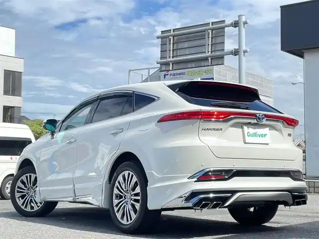 トヨタ ハリアー ハイブリッド Z レザーパッケージ 千葉県 2021(令3)年 3.1万km ホワイトパールクリスタルシャイン ワンオーナー/Zレザーパッケージ/4WD/パノラマルーフ/モデリスタエアロ（F/S/R）/マルチテレインモニター　OP/JBLプレミアムサウンド/12.3インチ純正ディスプレイオーディオ＋ナビ/・フルセグTV/BTオーディオ/ラジオ/黒革シート/シートメモリ付パワーシート/フロントシートベンチレーション/Toyota Safety Sense/・プリクラッシュセーフティ/・レーダークルーズコントロール/・オートマチックハイビーム/・レーントレーシングアシスト/ブラインドスポットモニター/デジタルインナーミラー/ステアリングヒーター/ビルトインETC2.0/クリアランスソナー/プッシュスタート/スマートキー/ワイドバイザー/純正19インチAW/LEDヘッドライト/保証書/取説/スペアキー