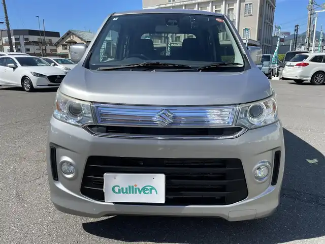 スズキ ワゴンＲ スティングレー X 静岡県 2014(平26)年 4.4万km スチールシルバーM 純正メーカーナビ/ワンセグTV/USB/Bluetooth/バックカメラ/純正エアロ/純正14インチアルミホイール/レーダーブレーキサポート/右前シートヒーター/ドライブレコーダー/ETC/HIDヘッドライト/スマートキー2個/プッシュスタート/新車時保証書/取扱説明書