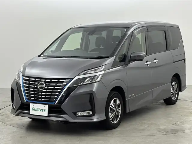 日産 セレナ e－パワー ハイウェイスター V 福岡県 2020(令2)年 7.9万km ダークメタルグレー 純正１０型ナビ（フルセグＴＶ）　/全方位カメラ　/エマージェンシーブレーキ　/プロパイロット　/パーキングアシスト　/両側パワースライドドア　/MTモード付　/ＢＳＭ　/前後ドラレコ　/ＥＴＣ　/ＬＥＤ　/純正１５型ＡＷ